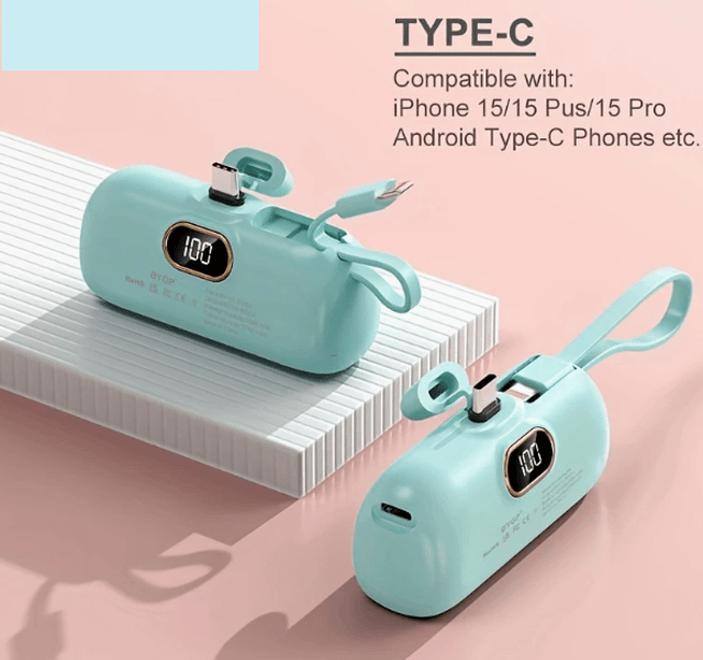 mini Batterie 5000 mAh externe , rechargeable Ultra Puissant avec connecteur USB-C  pour iPhone/14/13/12 Pro Max/iPad Pro/Samsung Android...