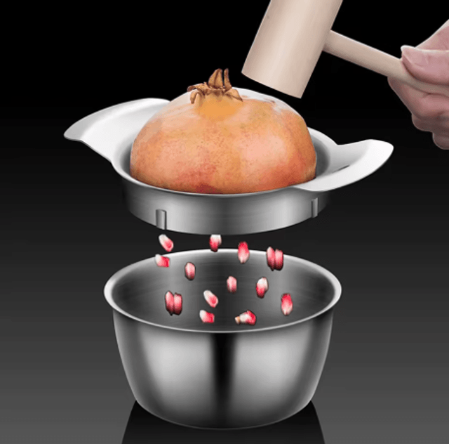 3 Pièces/   ensemble Outil d’épluchage de Grenade Cueilleur Retrait Facile du fruits , Gadget De Cuisine en acier inoxydable  