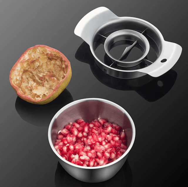 3 Pièces/   ensemble Outil d’épluchage de Grenade Cueilleur Retrait Facile du fruits , Gadget De Cuisine en acier inoxydable  
