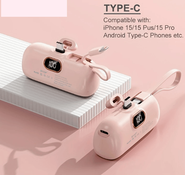 mini Batterie 5000 mAh externe , rechargeable Ultra Puissant avec connecteur USB-C  pour iPhone/14/13/12 Pro Max/iPad Pro/Samsung Android...