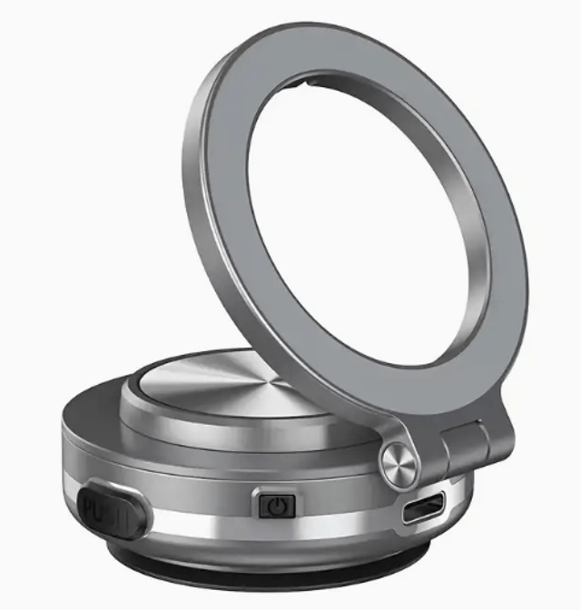 Nouveau support Magnétique ventouse à Aspiration Électrique pour Téléphone Portable ,  Rotatif à 360°, Convient pour Voiture/Salle de Sport/Miroir...