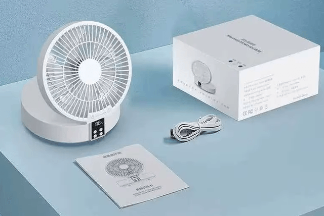 Puissant Ventilateur portable maison & bureau 3 en 1 avec télécommande  circulation Ventilation sur 180 ° lumières LED ,batterie autonomie 3-6 heures