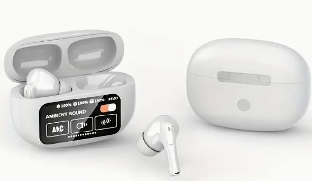 Écouteurs Bluetooth 5.4 avec suppression du bruit , boîtier à écran tactile Casque OEM ANC ENC True Wireless