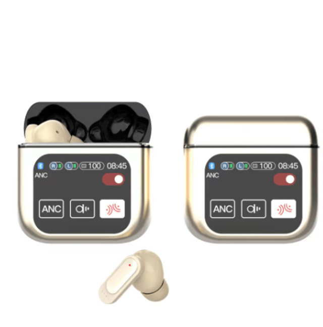 Écouteurs TWS à écran LED intelligent Écouteurs sans fil Bluetooth 5.4 avec affichage LED, casque de jeu, casque de sport, son HIFI
