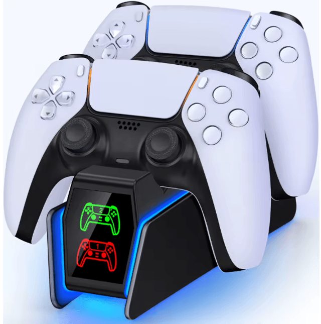 Chargeur de contrôleur PS5 avec lumière RGB, station de charge à double support, accessoires de Station de charge pour PlayStation 5