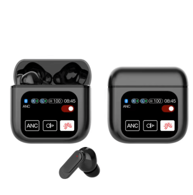 Écouteurs TWS à écran LED intelligent Écouteurs sans fil Bluetooth 5.4 avec affichage LED, casque de jeu, casque de sport, son HIFI