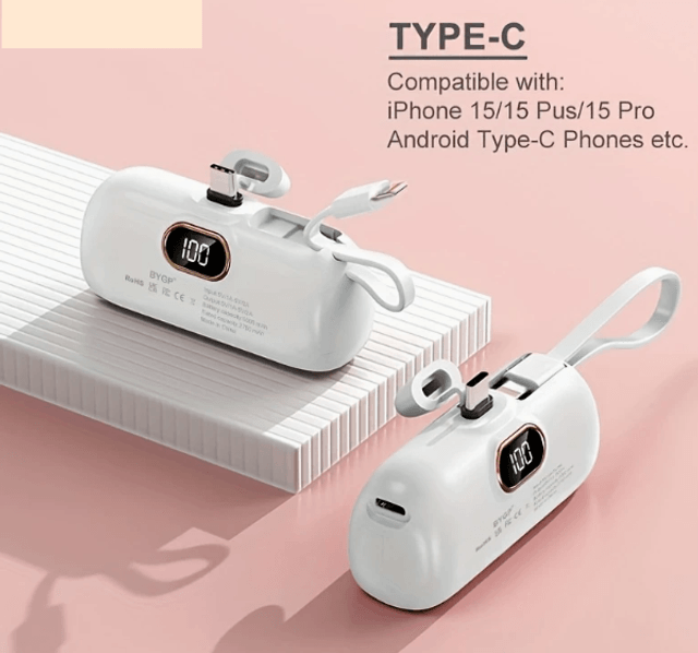 mini Batterie 5000 mAh externe , rechargeable Ultra Puissant avec connecteur USB-C  pour iPhone/14/13/12 Pro Max/iPad Pro/Samsung Android...