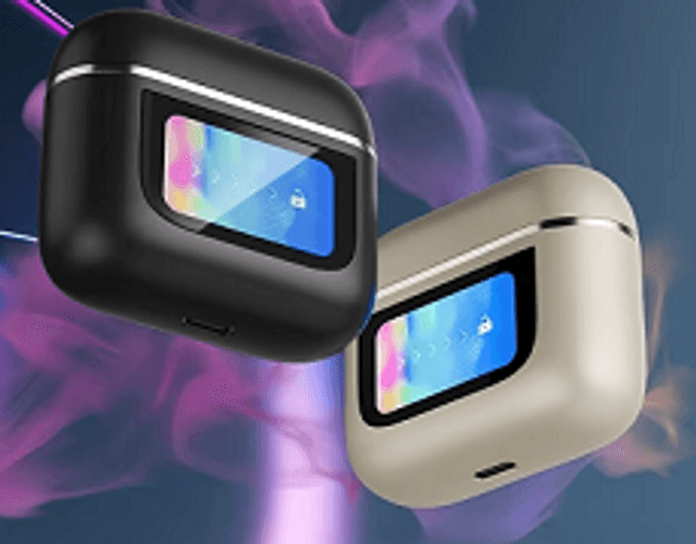Écouteurs Pro sans fil Bluetooth 5.3 couleur écran LED commandes tactiles contrôle du Volume ANC casque antibruit