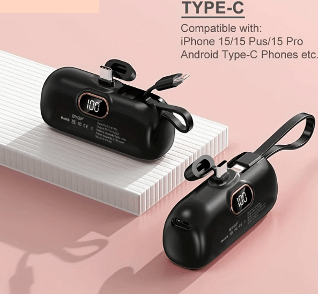 mini Batterie 5000 mAh externe , rechargeable Ultra Puissant avec connecteur USB-C  pour iPhone/14/13/12 Pro Max/iPad Pro/Samsung Android...