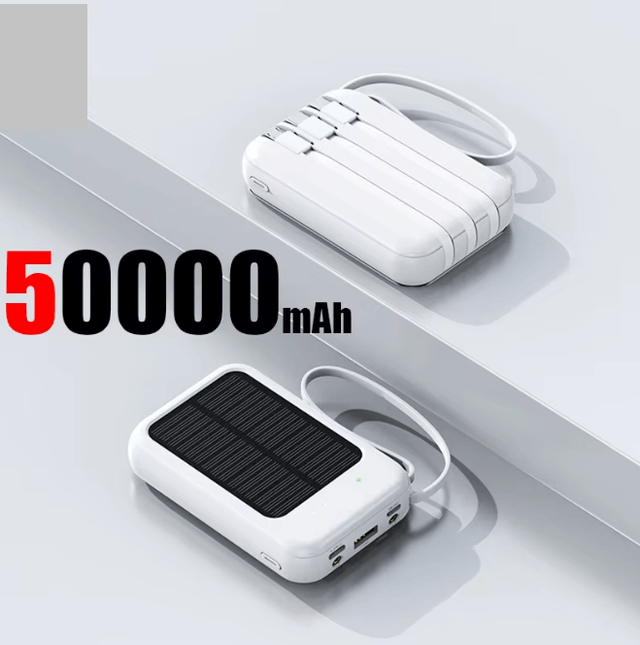 Le power Ultra Puissant batterie solaire 4 en 1 capacité de 50000mAh,30000mAh,     20000mAh, avec torche LED , fiable pour tout appareil électronique