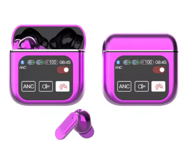 Écouteurs TWS à écran LED intelligent Écouteurs sans fil Bluetooth 5.4 avec affichage LED, casque de jeu, casque de sport, son HIFI