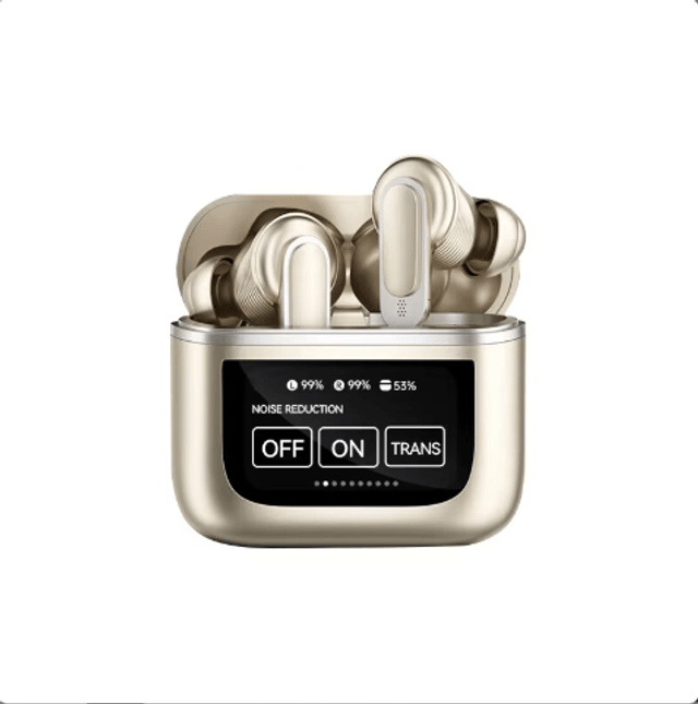 Écouteurs Pro sans fil Bluetooth 5.3 couleur écran LED commandes tactiles contrôle du Volume ANC casque antibruit